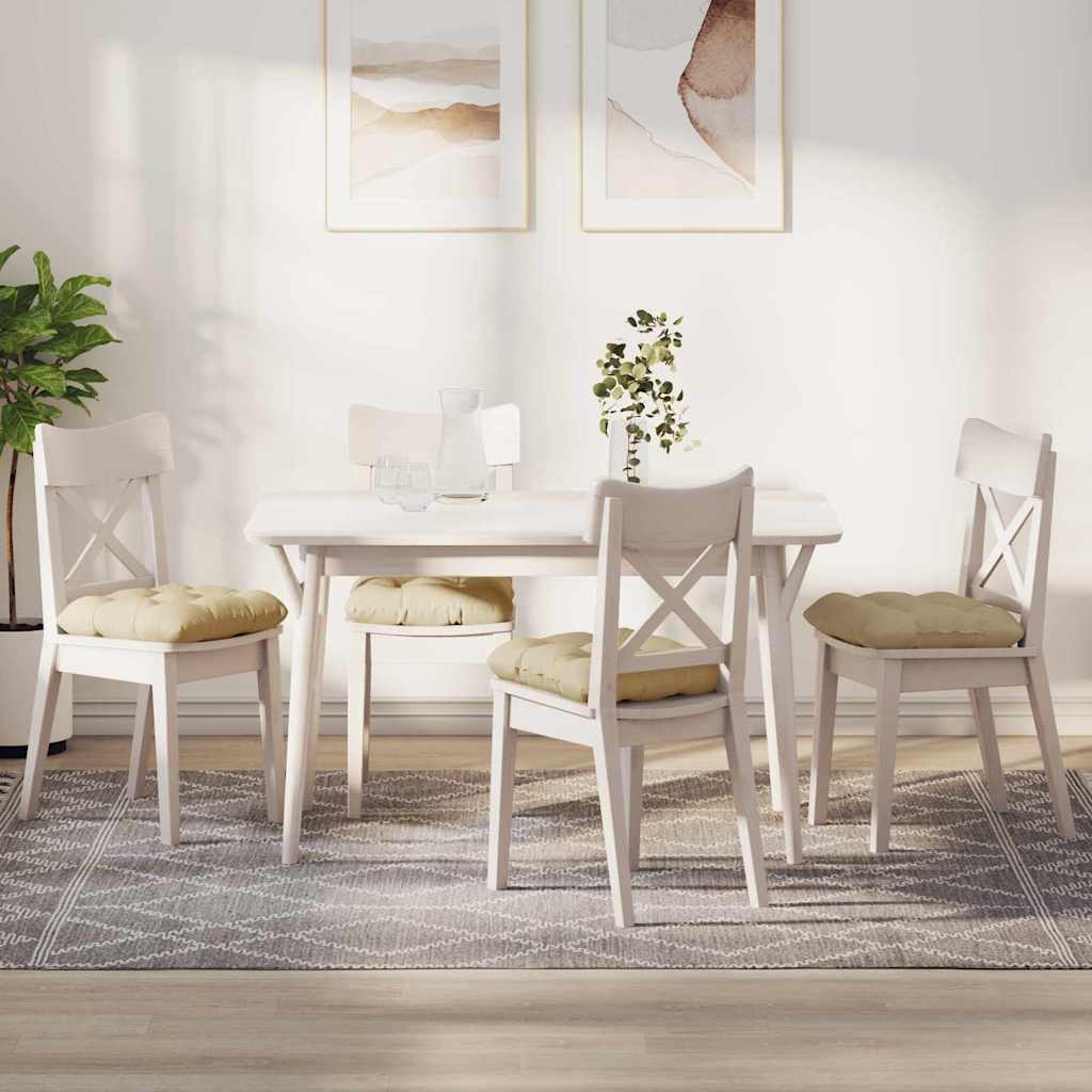 Μαξιλάρια καθισμάτων 4 pcs Κρεμ 40 x 40 x 12 εκ. ύφασμα
