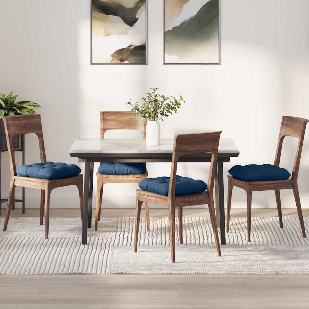 Μαξιλάρια καθισμάτων 4 pcs Μπλε 40 x 40 x 12 εκ. ύφασμα