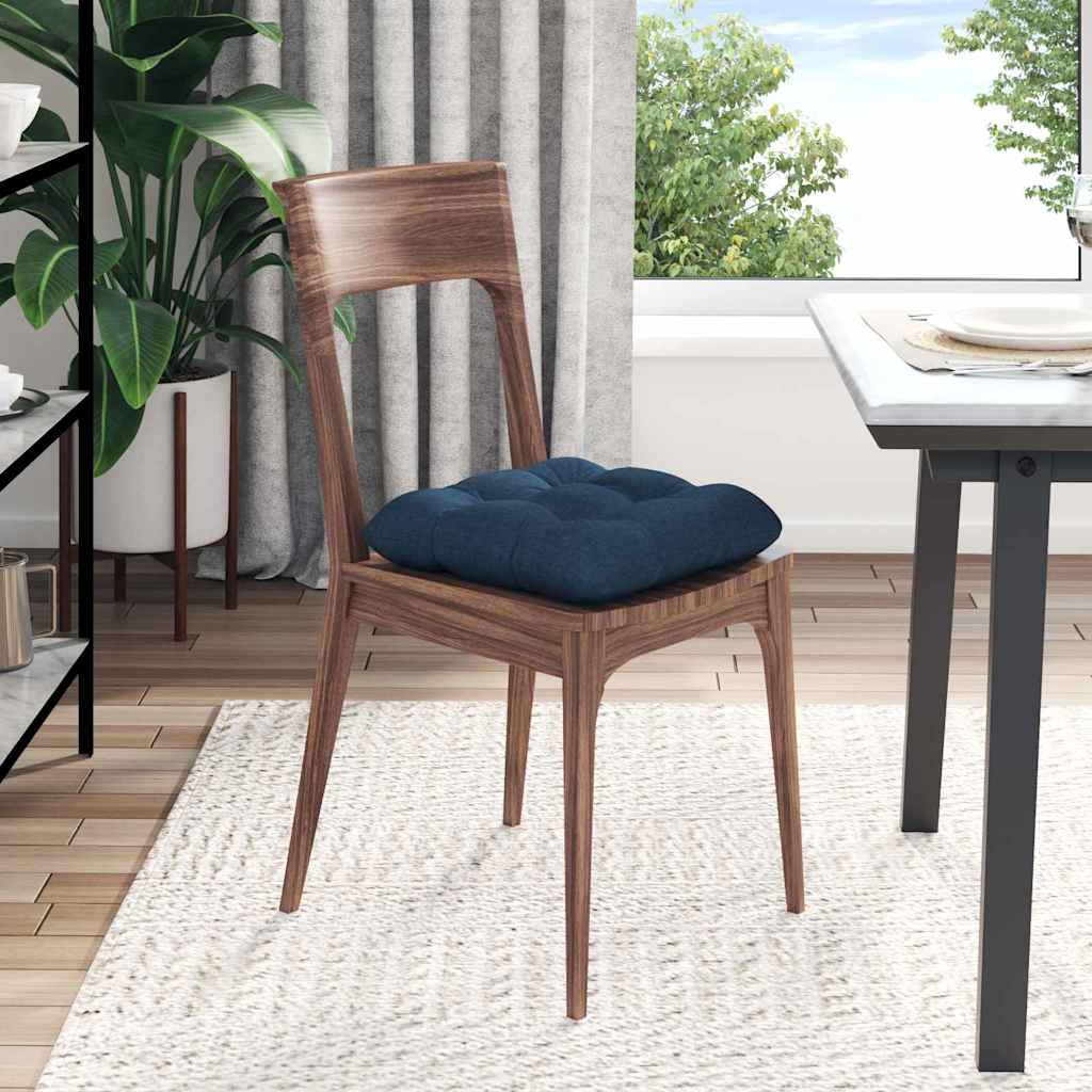 Μαξιλάρια καθισμάτων 4 pcs Μπλε 40 x 40 x 12 εκ. ύφασμα