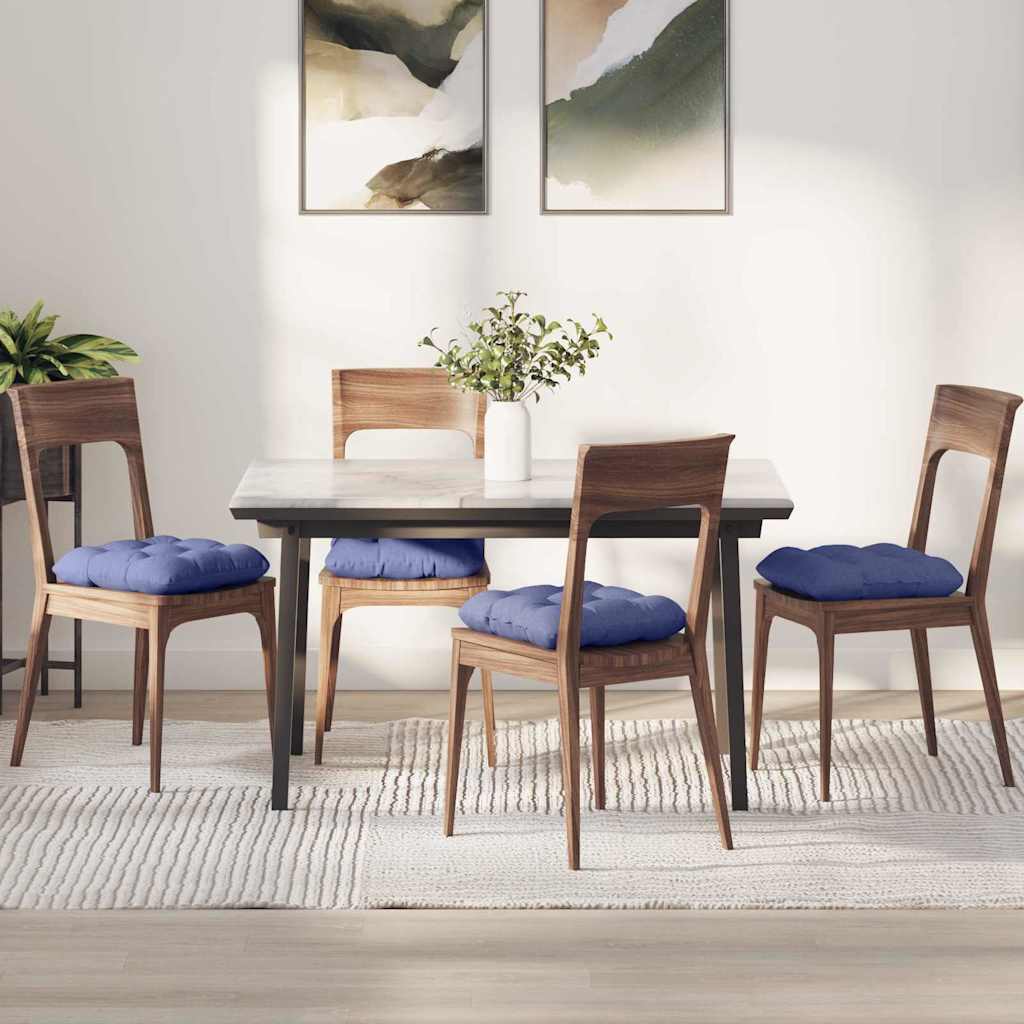 Μαξιλάρια καθισμάτων 4 pcs Μπλε τζην 40 x 40 x 12 εκ. ύφασμα