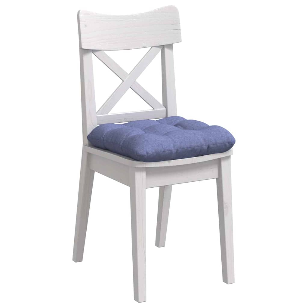 Μαξιλάρια καθισμάτων 4 pcs Μπλε τζην 40 x 40 x 12 εκ. ύφασμα