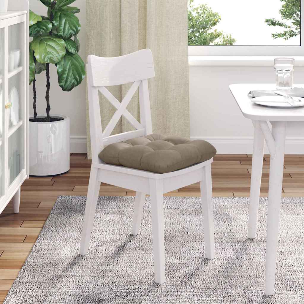 Μαξιλάρια καθισμάτων 4 pcs Taupe 40 x 40 cm Ύφασμα Μικροΐνας