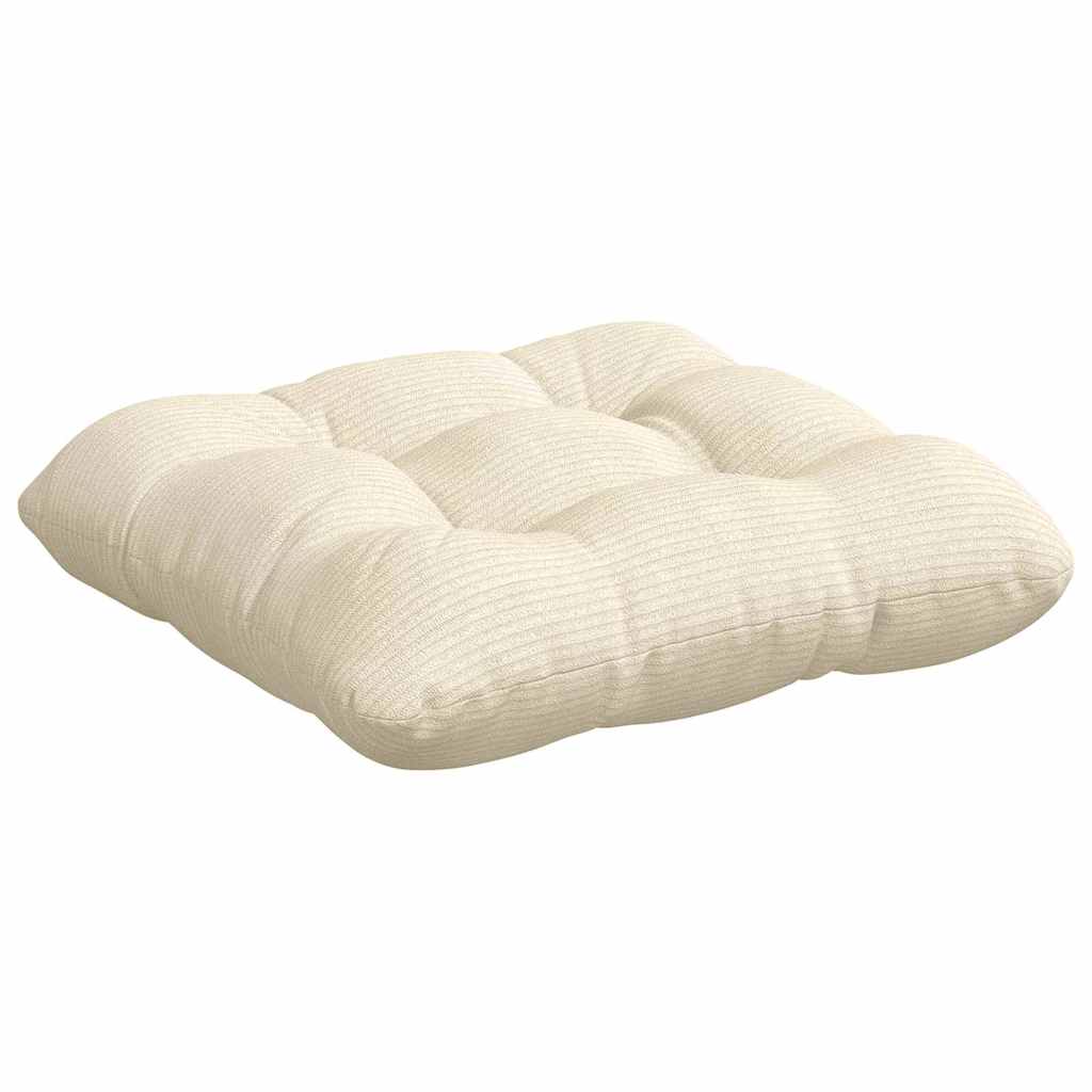Μαξιλάρια καθισμάτων 4 pcs Κρεμ 40 x 40 cm Υφασμάτινο Κορντουρά