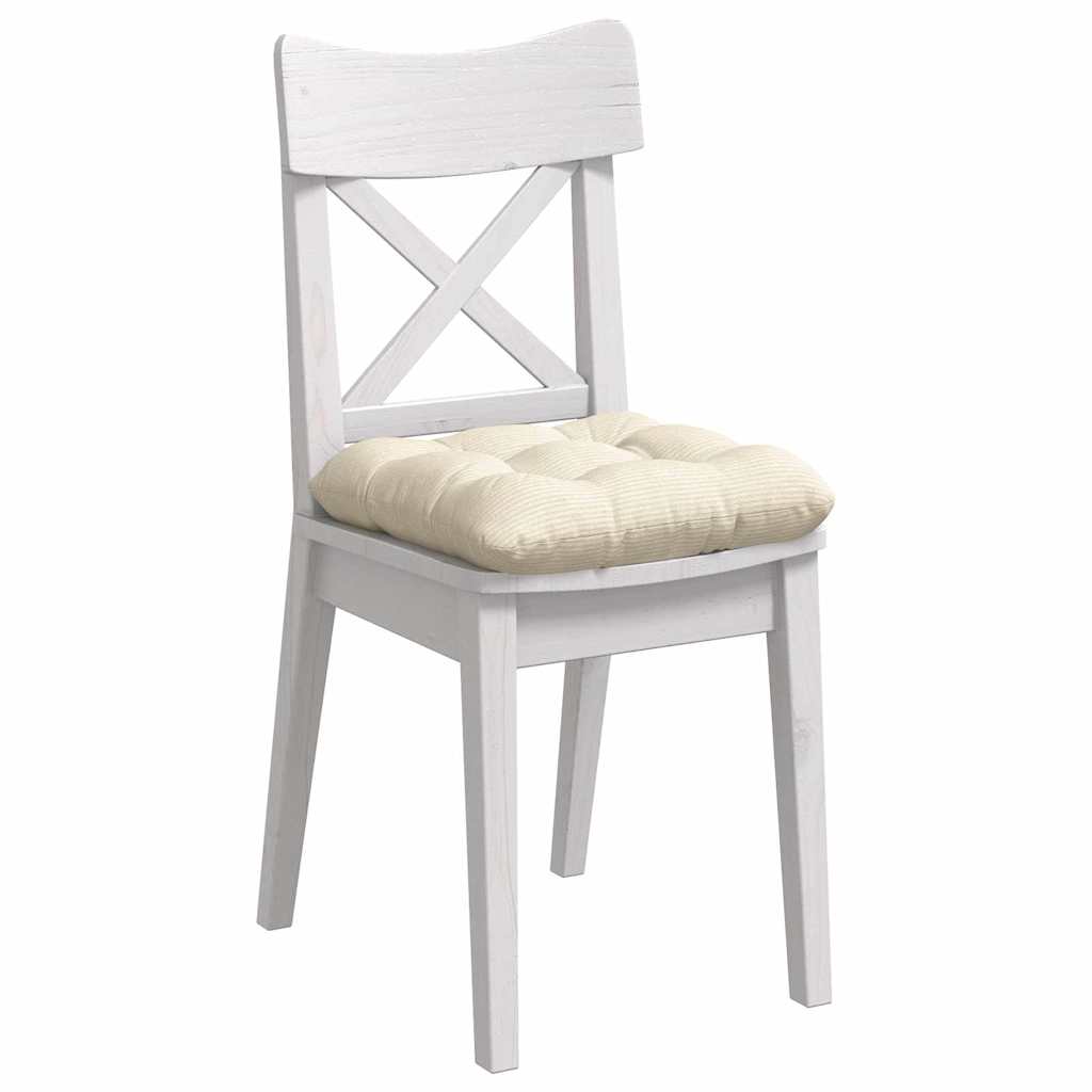 Μαξιλάρια καθισμάτων 4 pcs Κρεμ 40 x 40 cm Υφασμάτινο Κορντουρά