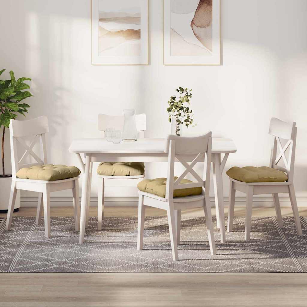 Μαξιλάρια καθισμάτων 4 pcs Γκρι Πράσινο 40 x 40 cm