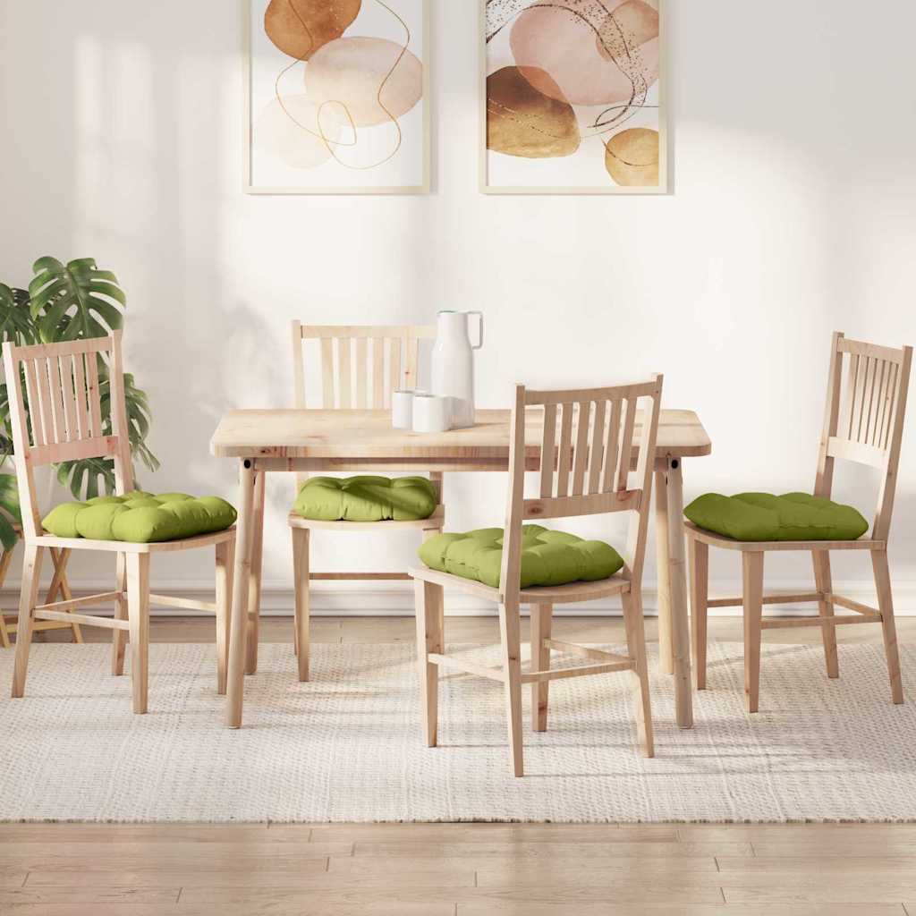 Μαξιλάρια καθισμάτων 4 pcs Ανοιχτό Πράσινο 45 x 45 x 12 εκ.