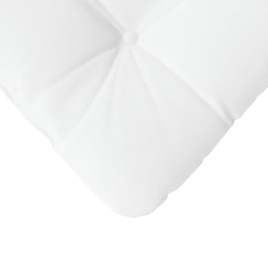 Μαξιλάρια καθισμάτων 4 pcs Λευκό 45 x 45 x 12 εκ. ύφασμα