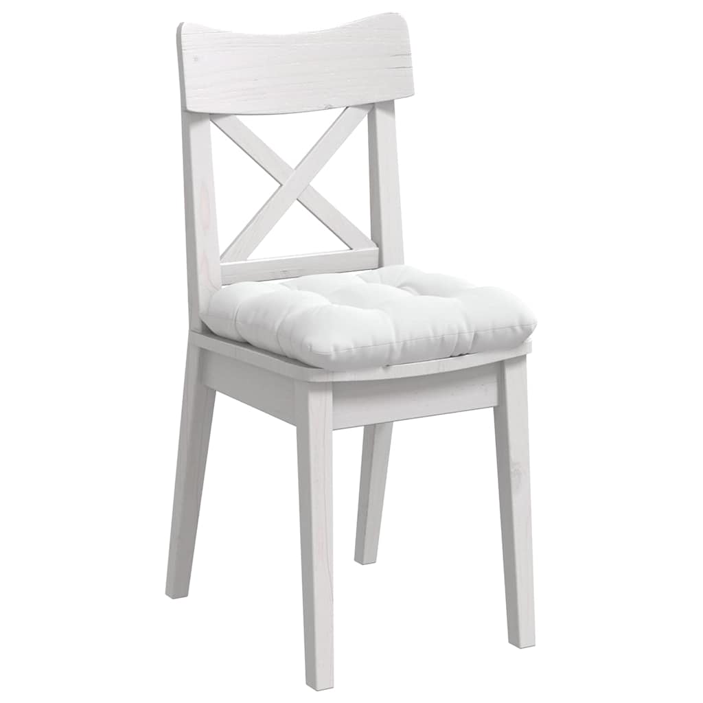 Μαξιλάρια καθισμάτων 4 pcs Λευκό 45 x 45 x 12 εκ. ύφασμα