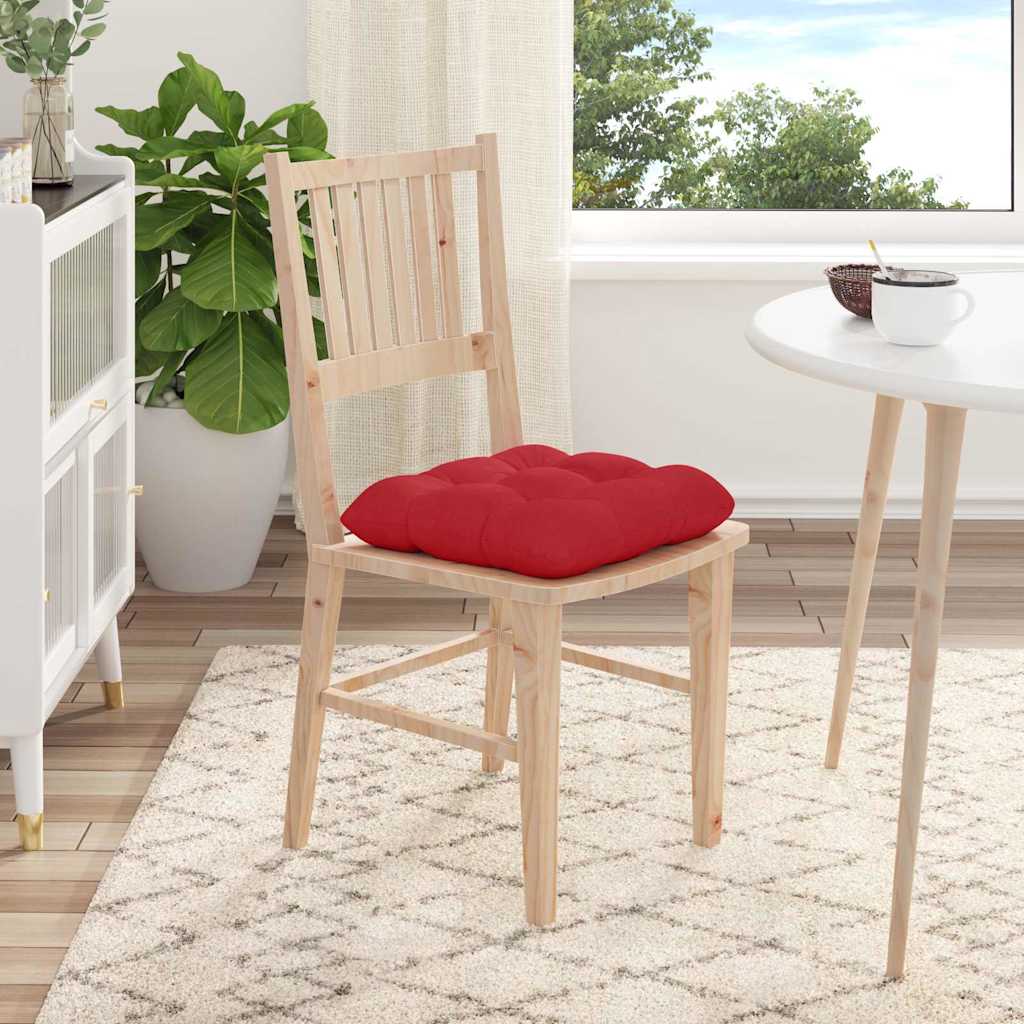 Μαξιλάρια καθισμάτων 4 pcs Κόκκινο 45 x 45 x 12 εκ. ύφασμα