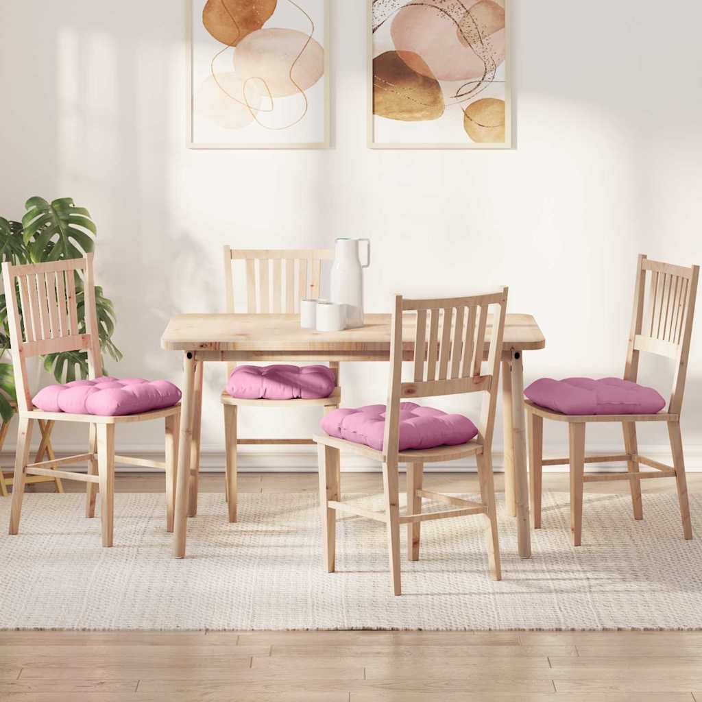 Μαξιλάρια καθισμάτων 4 pcs Ροζ 45 x 45 x 12 εκ. ύφασμα - Pakobazaar