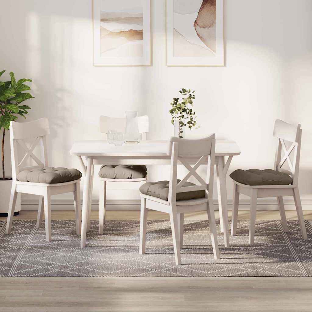 Μαξιλάρια καθισμάτων 4 pcs Taupe 45 x 45 cm Ύφασμα Μικροΐνας