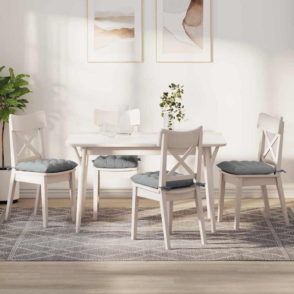 Μαξιλάρια καθισμάτων 4 pcs Ανοιχτό γκρι 40 x 40 x 6 cm ύφασμα - Pakobazaar