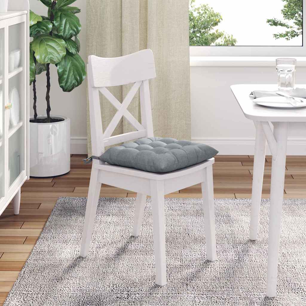 Μαξιλάρια καθισμάτων 4 pcs Ανοιχτό γκρι 40 x 40 x 6 cm ύφασμα - Pakobazaar