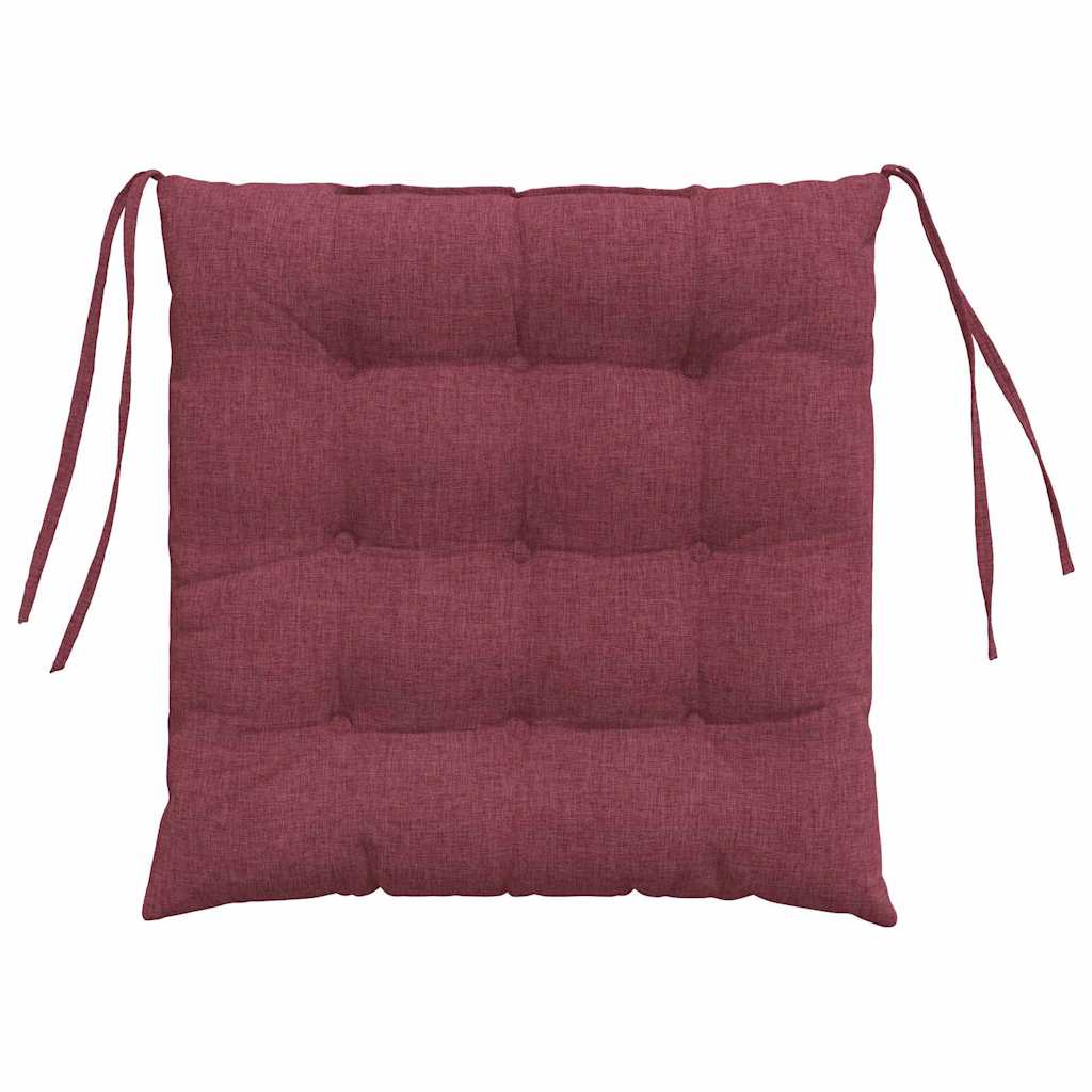 Μαξιλάρια καθισμάτων 4 pcs Κόκκινο 40 x 40 x 6 cm ύφασμα - Pakobazaar