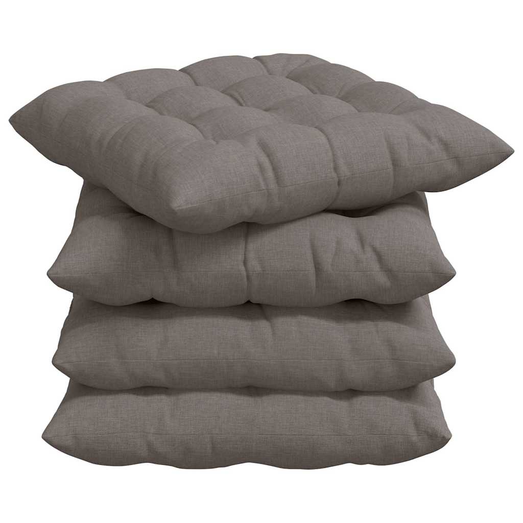 Μαξιλάρια καθισμάτων 4 pcs Taupe 40 x 40 x 6 cm ύφασμα - Pakobazaar