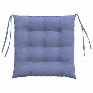 Μαξιλάρια καθισμάτων 4 pcs Μπλε τζην 40 x 40 x 6 cm ύφασμα - Pakobazaar