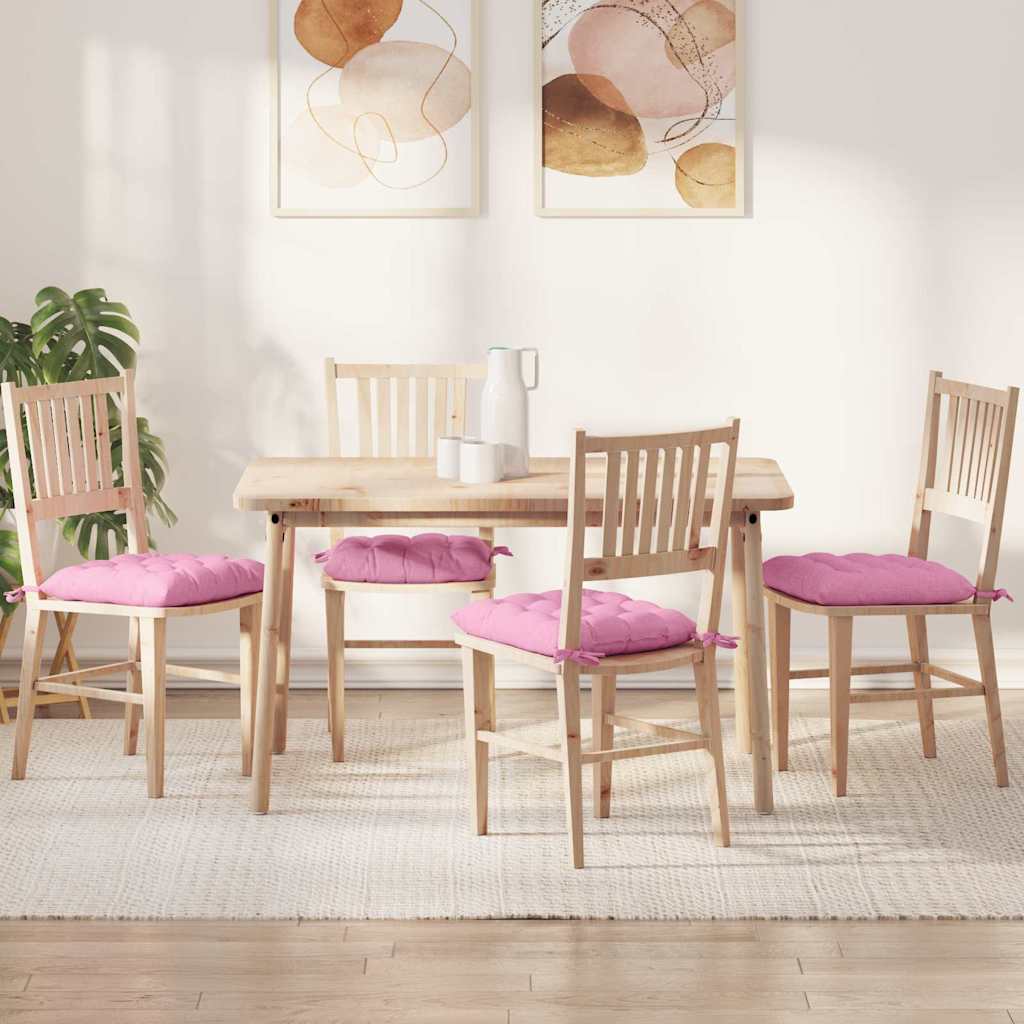 Μαξιλάρια καθισμάτων 4 pcs Ροζ 40 x 40 x 6 cm ύφασμα - Pakobazaar