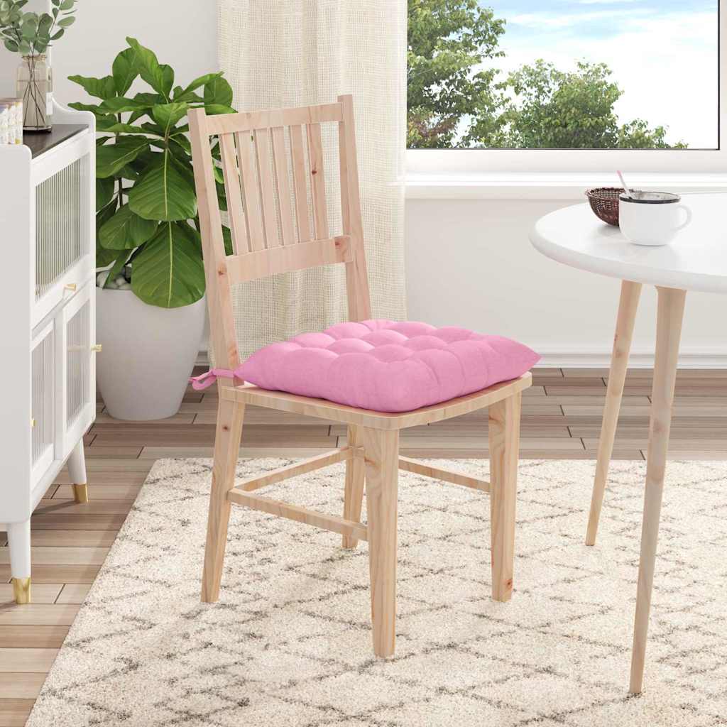 Μαξιλάρια καθισμάτων 4 pcs Ροζ 40 x 40 x 6 cm ύφασμα - Pakobazaar