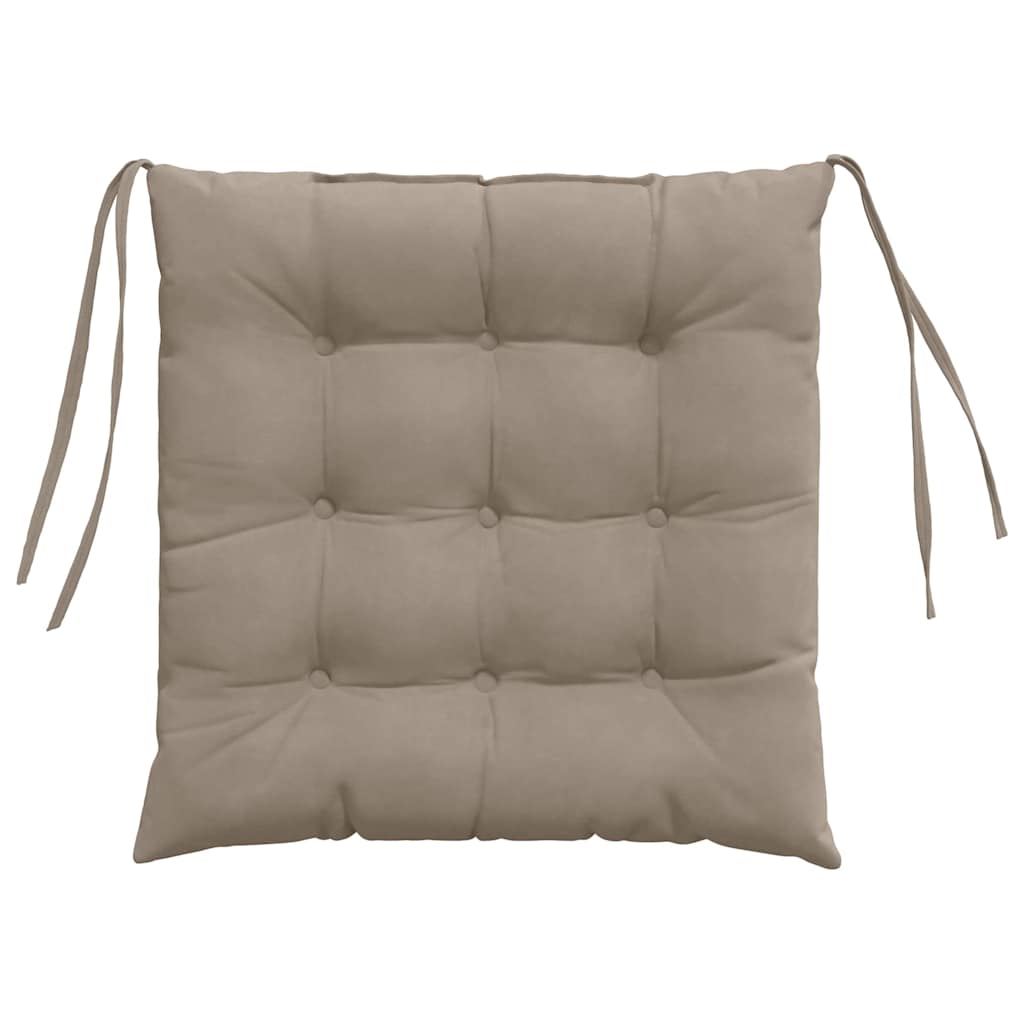 Μαξιλάρια καθισμάτων 4 pcs Taupe 40 x 40 x 6 cm Μικροΐνες