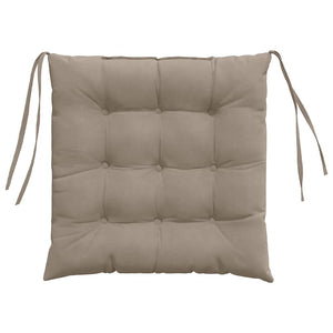 Μαξιλάρια καθισμάτων 4 τμχ. Μικροΐνες Taupe 40 x 40 x 6 cm
