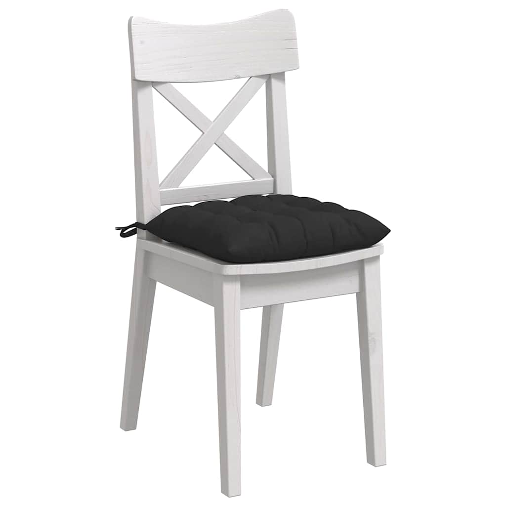 Μαξιλάρια καθισμάτων 4 pcs Μαύρο 40 x 40 x 6 cm Μικροΐνες