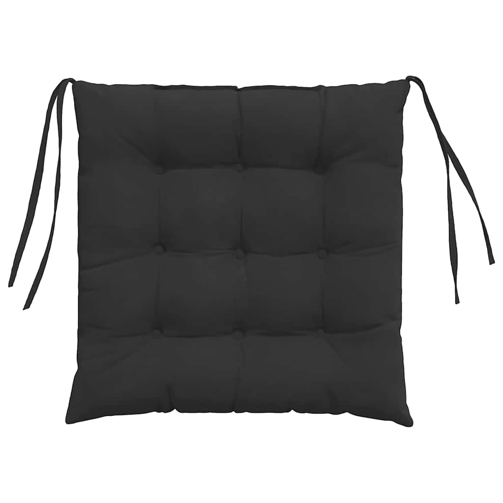 Μαξιλάρια καθισμάτων 4 pcs Μαύρο 40 x 40 x 6 cm Μικροΐνες