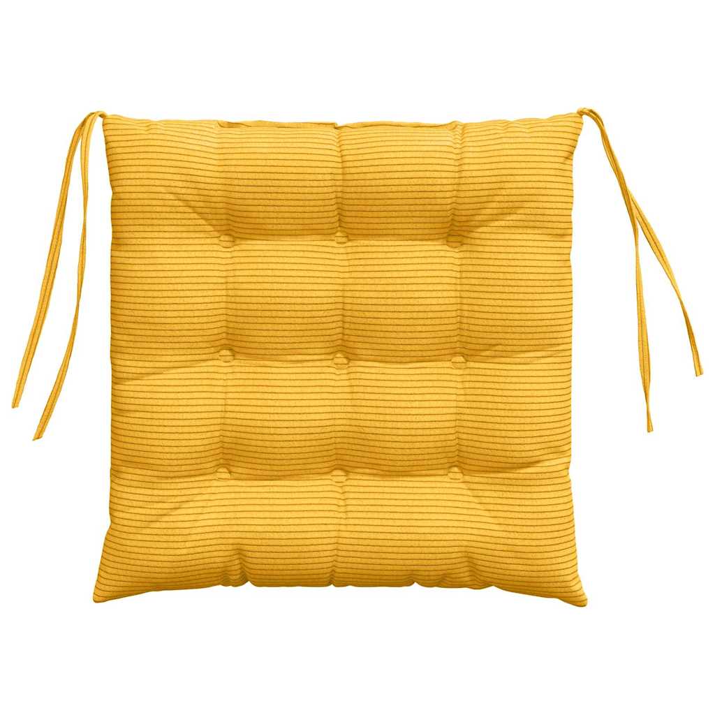 Μαξιλάρια καθισμάτων 4 pcs Απαλό Κίτρινο 40 x 40 x 6 cm