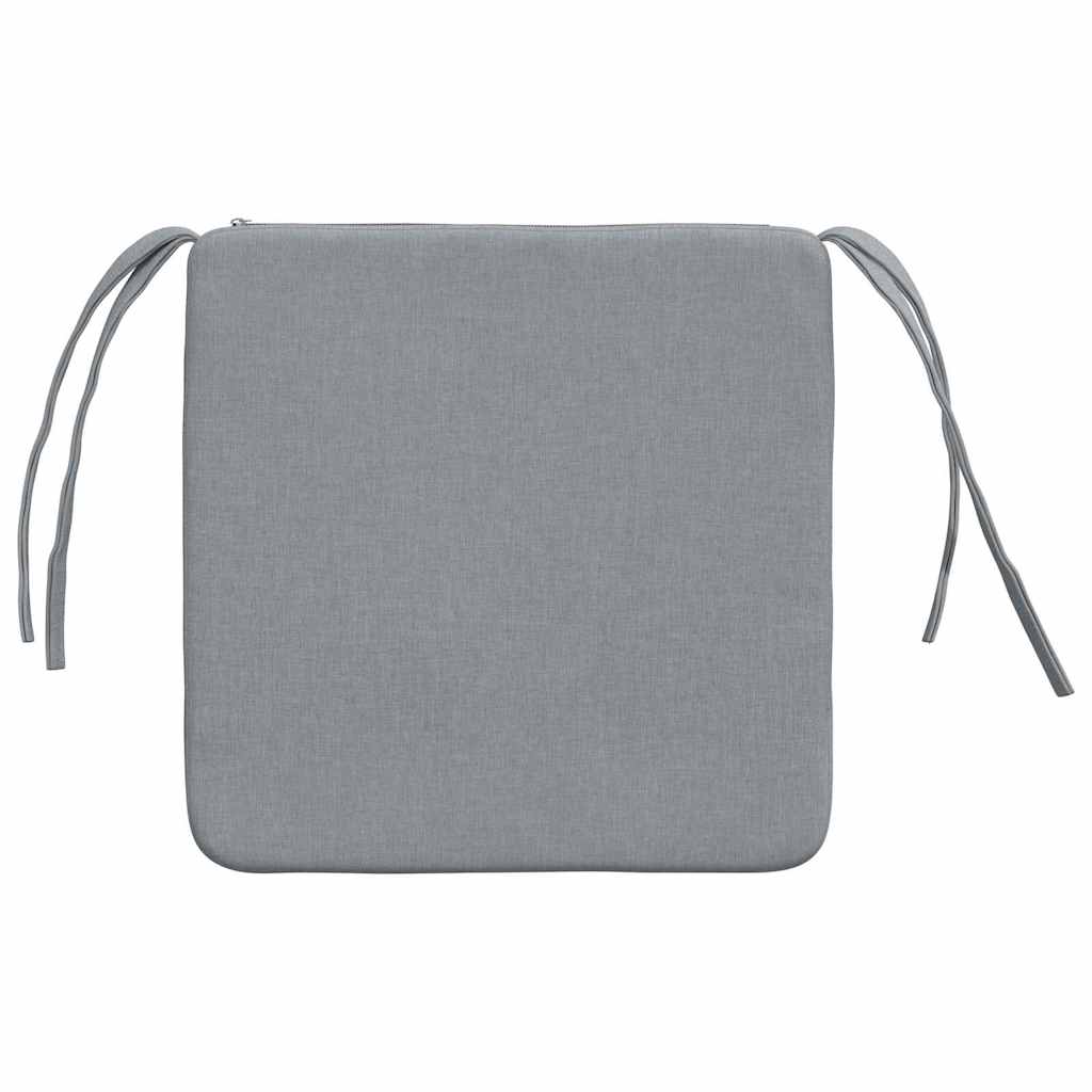 Μαξιλάρια καθισμάτων 4 pcs Ανοιχτό γκρι 40 x 40 x 3 cm ύφασμα