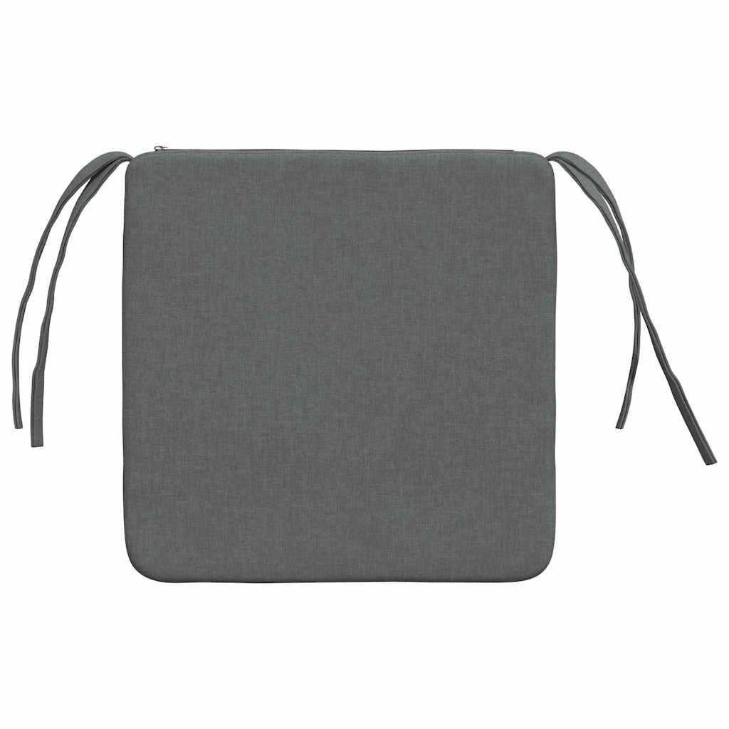 Μαξιλάρια καθισμάτων 4 pcs Σκούρο Γκρι 40 x 40 x 3 cm ύφασμα - Pakobazaar