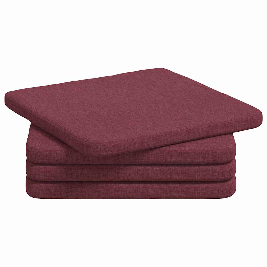 Μαξιλάρια καθισμάτων 4 pcs Κόκκινο 40 x 40 x 3 cm ύφασμα