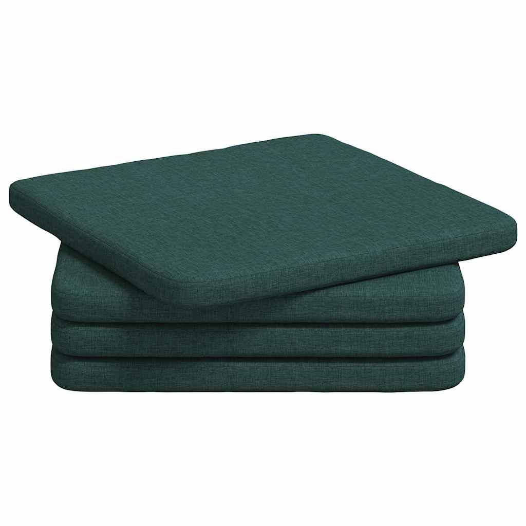 Μαξιλάρια καθισμάτων 4 pcs Σκούρο Πράσινο 40 x 40 x 3 cm ύφασμα - Pakobazaar
