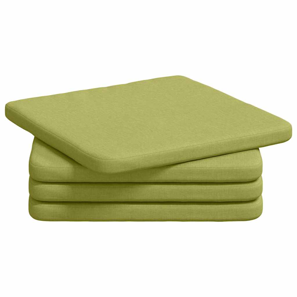 Μαξιλάρια καθισμάτων 4 pcs Ανοιχτό Πράσινο 40 x 40 x 3 cm - Pakobazaar