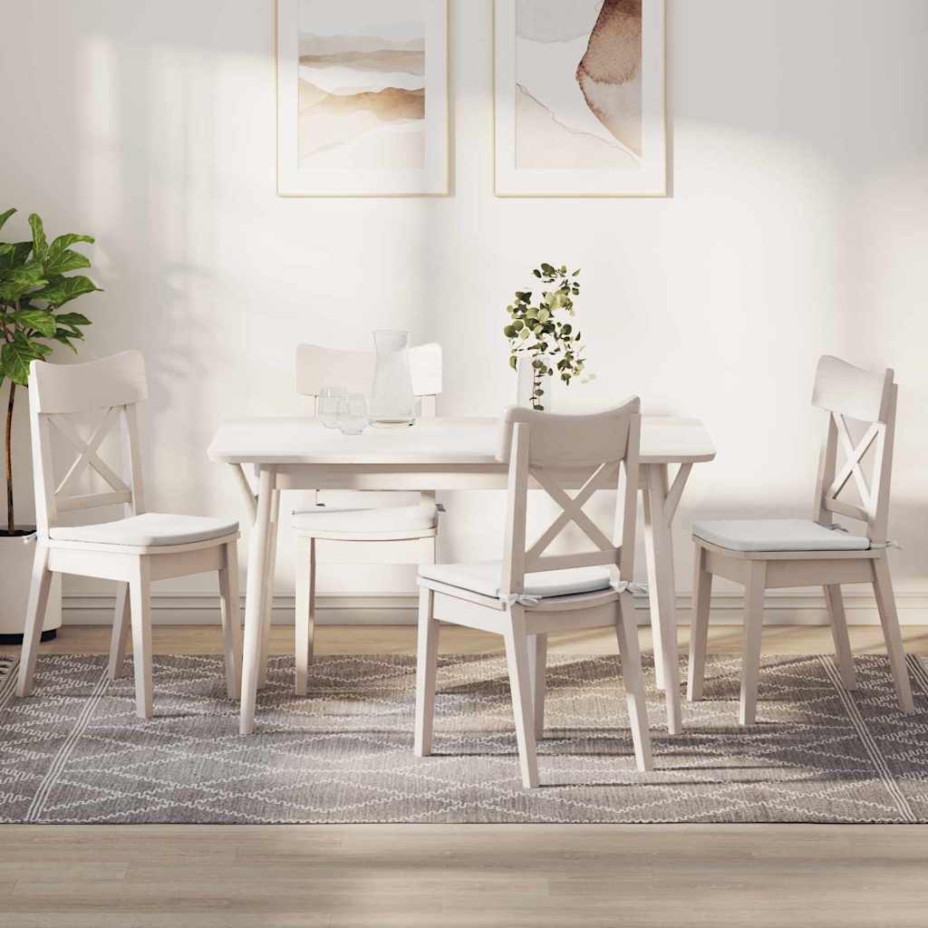 Μαξιλάρια καθισμάτων 4 pcs Λευκό 40 x 40 x 3 cm ύφασμα - Pakobazaar
