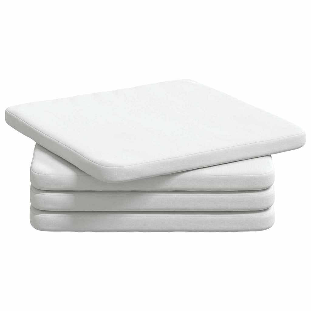 Μαξιλάρια καθισμάτων 4 pcs Λευκό 40 x 40 x 3 cm ύφασμα - Pakobazaar