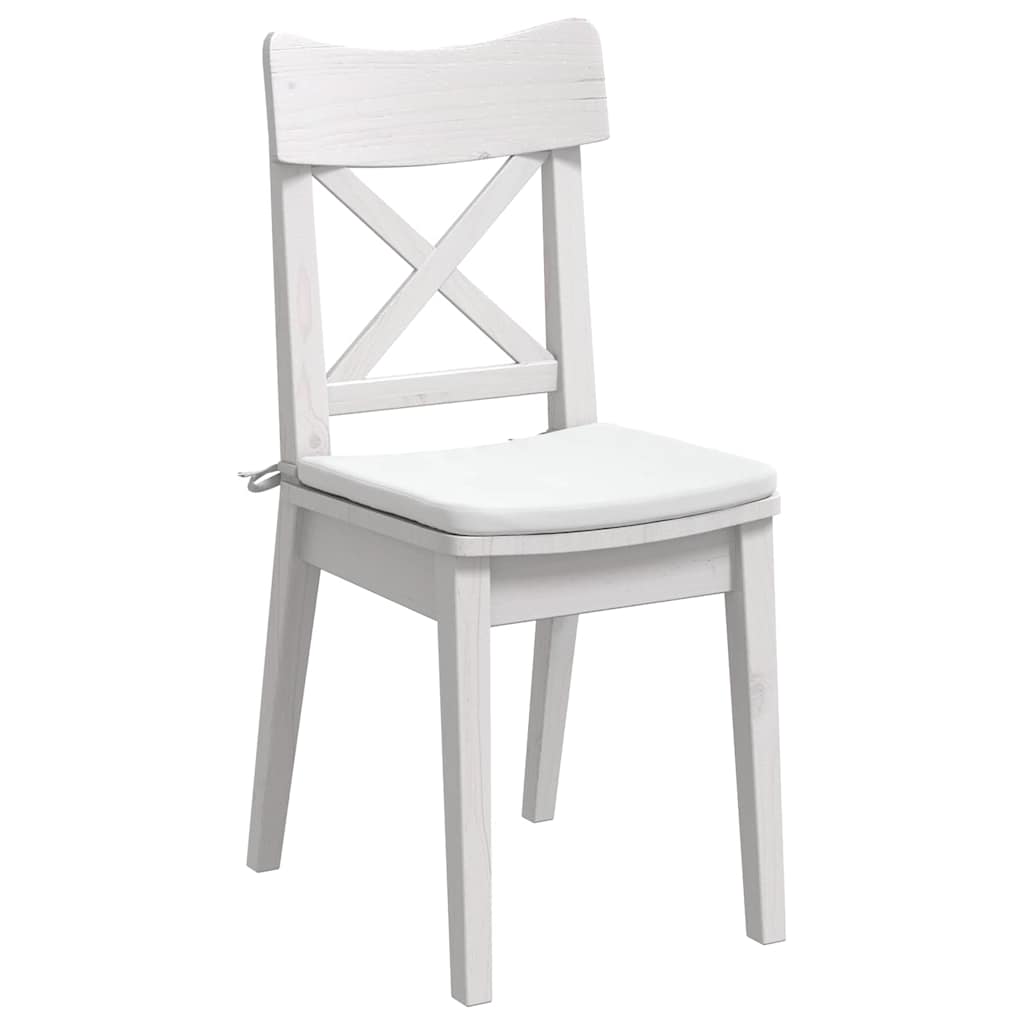 Μαξιλάρια καθισμάτων 4 pcs Λευκό 40 x 40 x 3 cm ύφασμα - Pakobazaar