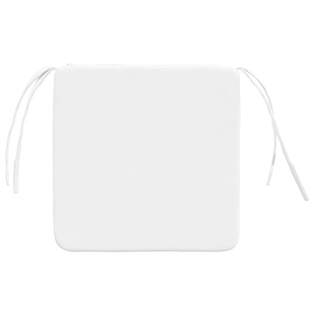Μαξιλάρια καθισμάτων 4 pcs Λευκό 40 x 40 x 3 cm ύφασμα - Pakobazaar