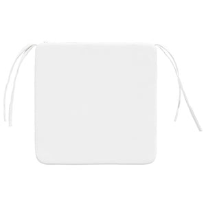 Μαξιλάρια καθισμάτων 4 pcs Λευκό 40 x 40 x 3 cm ύφασμα - Pakobazaar