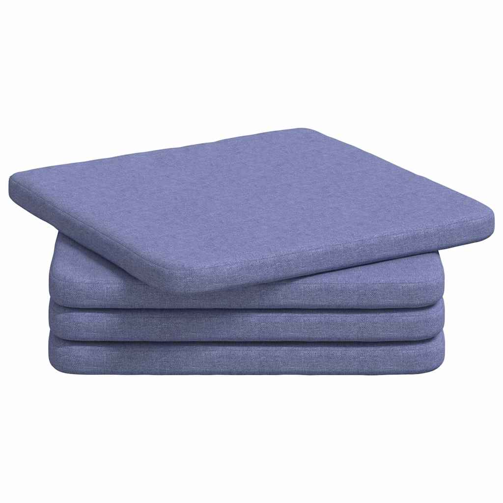 Μαξιλάρια καθισμάτων 4 pcs Μπλε τζην 40 x 40 x 3 cm ύφασμα