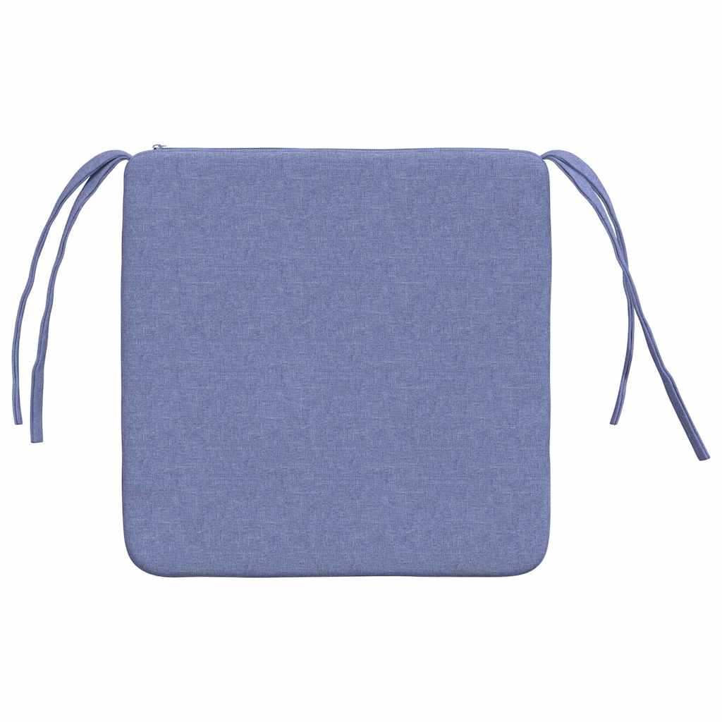 Μαξιλάρια καθισμάτων 4 pcs Μπλε τζην 40 x 40 x 3 cm ύφασμα