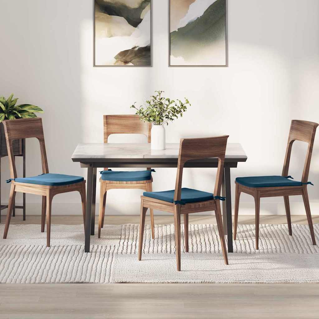 Μαξιλάρια καθισμάτων 4 pcs Μπλε 40 x 40 x 3 cm Βελούδο