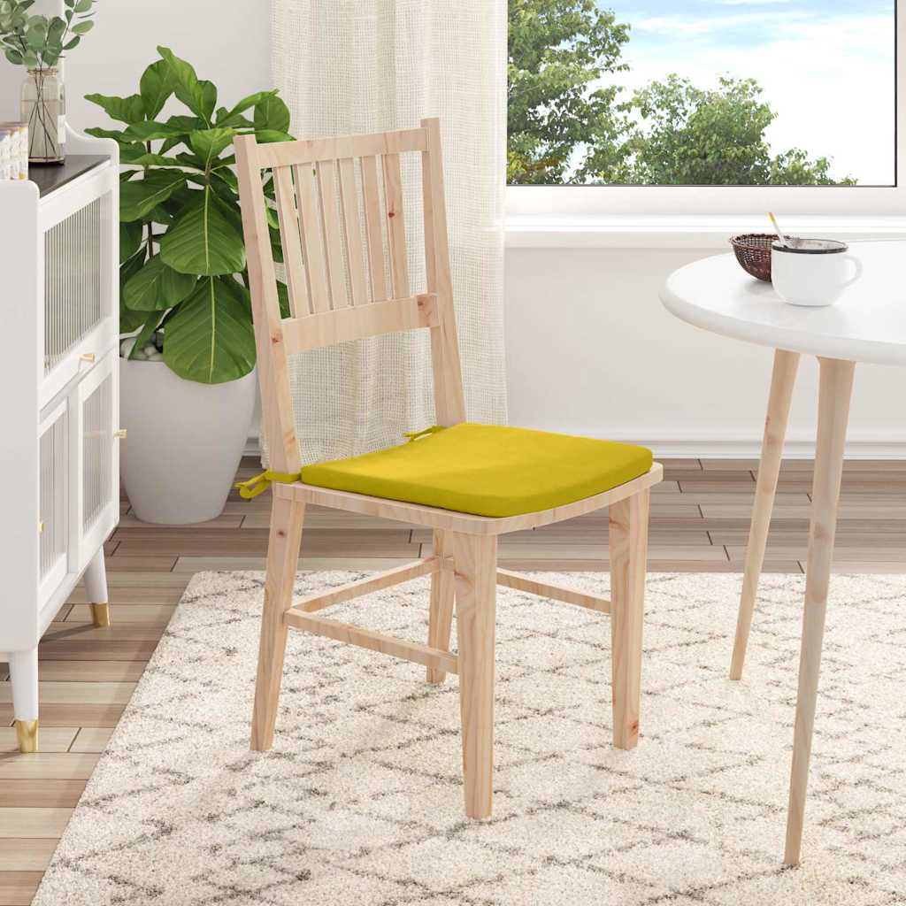 Μαξιλάρια καθισμάτων 4 pcs Κίτρινο 40 x 40 x 3 cm Βελούδο