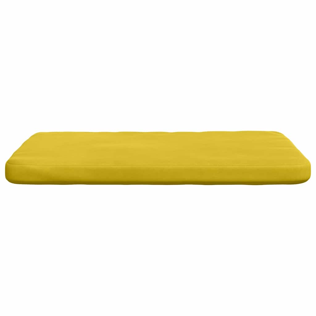 Μαξιλάρια καθισμάτων 4 pcs Κίτρινο 40 x 40 x 3 cm Βελούδο