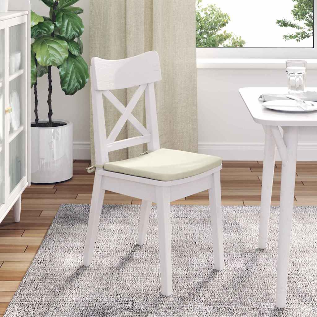 Μαξιλάρια καθισμάτων 4 pcs Κρεμ 40 x 40 x 3 cm Βελούδο