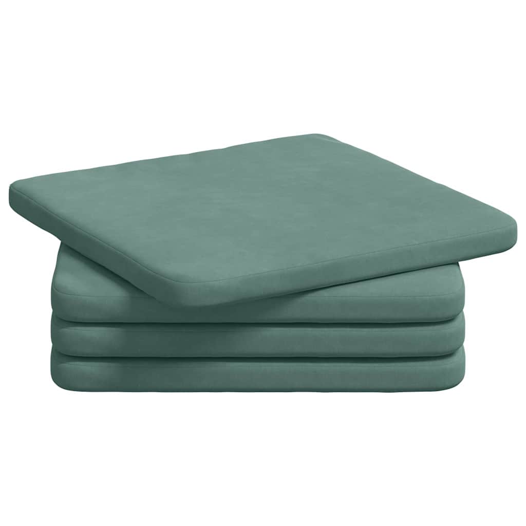 Μαξιλάρια καθισμάτων 4 pcs Θαλασσί 40 x 40 x 3 cm Βελούδο - Pakobazaar