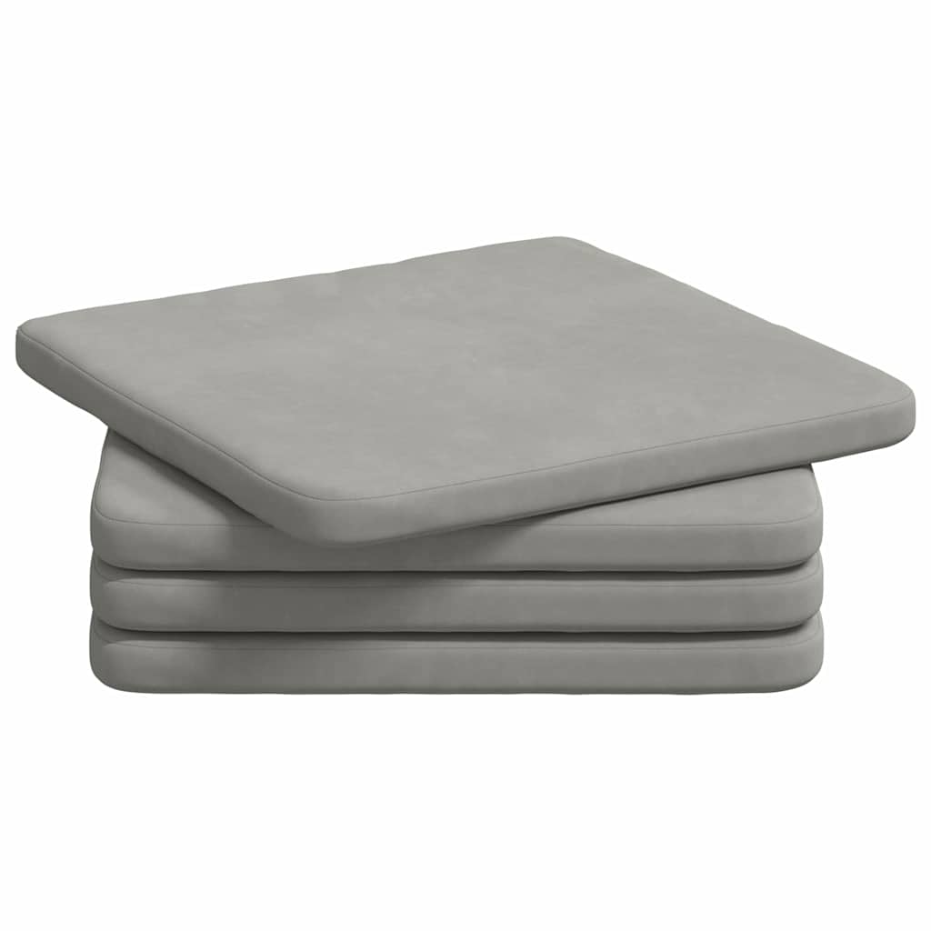 Μαξιλάρια καθισμάτων 4 pcs Ανοιχτό γκρι 40 x 40 x 3 cm