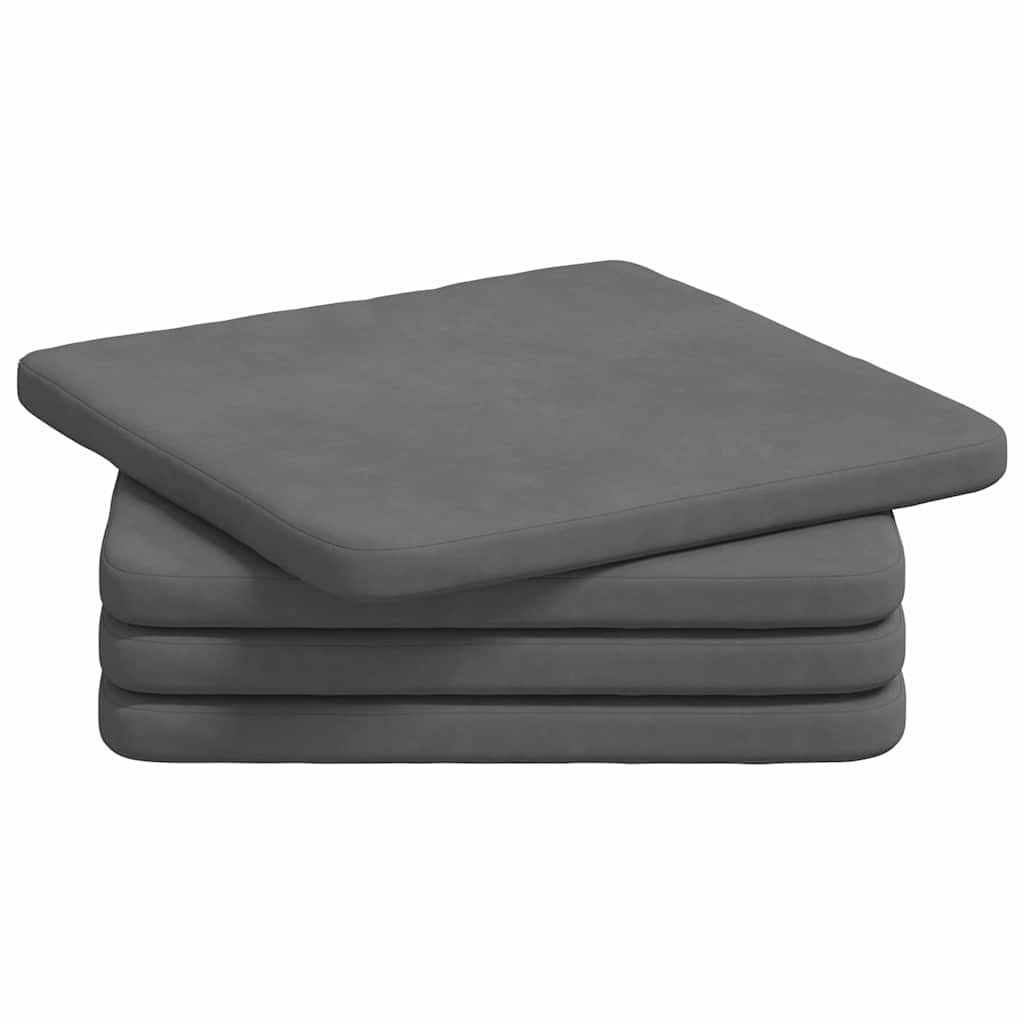 Μαξιλάρια καθισμάτων 4 pcs Σκούρο Γκρι 40 x 40 x 3 cm