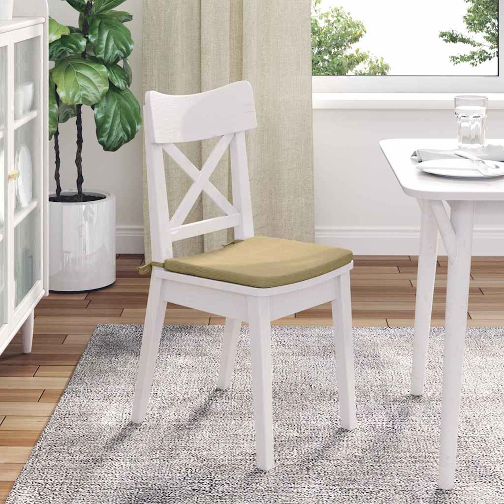 Μαξιλάρια καθισμάτων 4 pcs Γκρι Πράσινο 40 x 40 x 3 cm