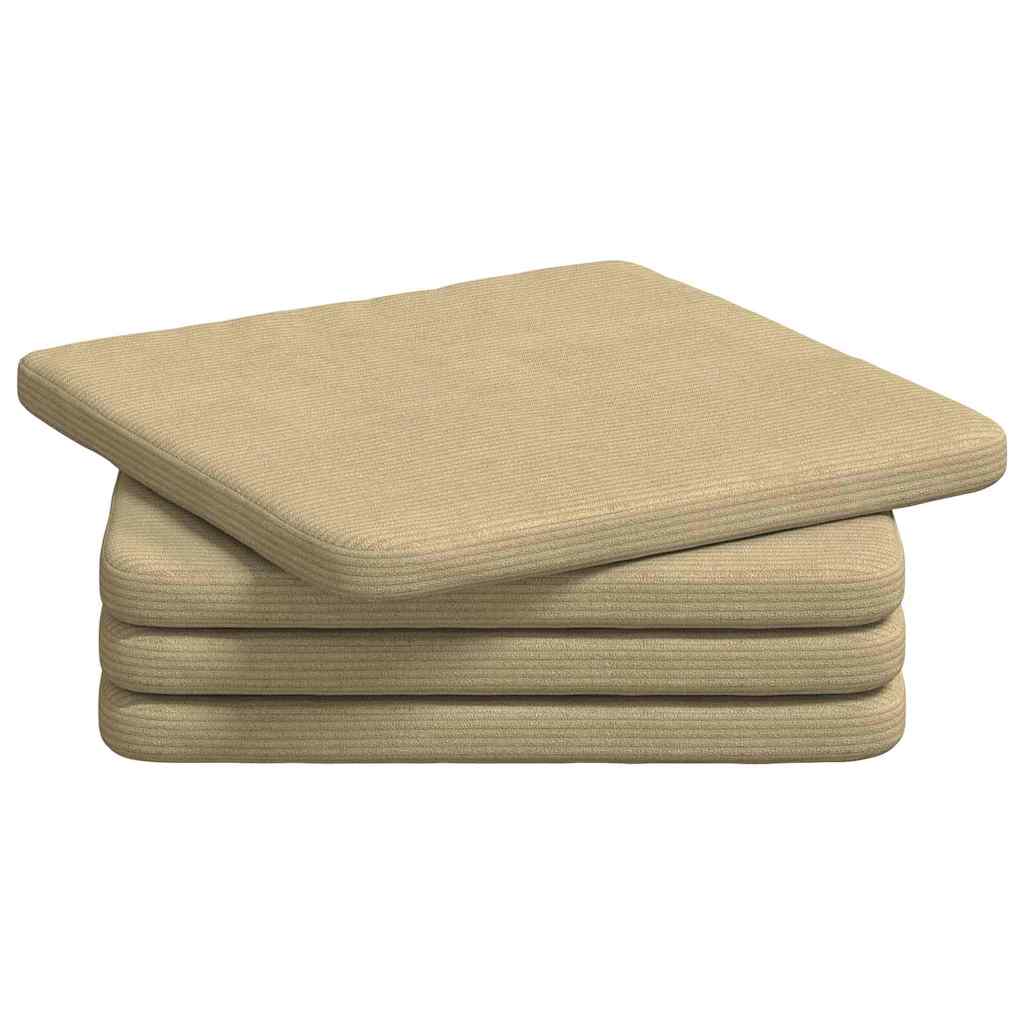 Μαξιλάρια καθισμάτων 4 pcs Γκρι Πράσινο 40 x 40 x 3 cm