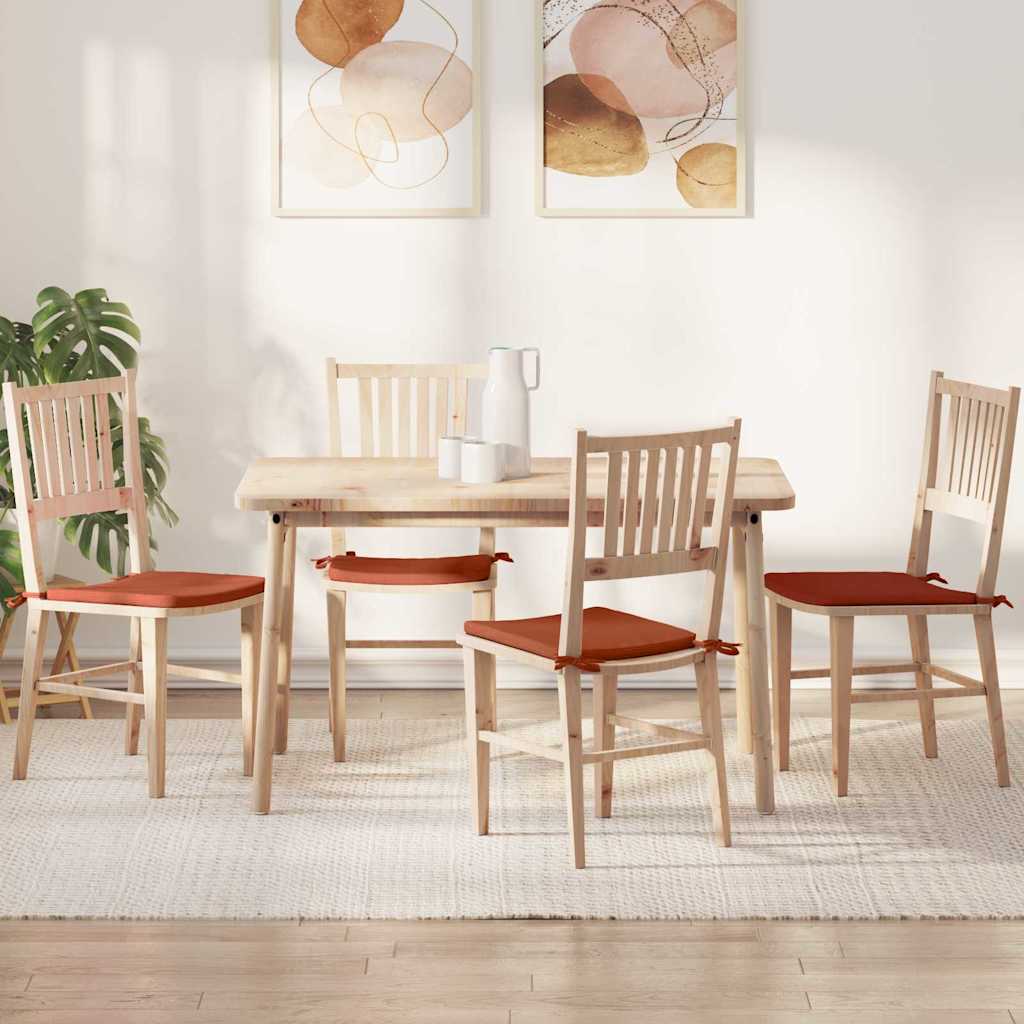 Μαξιλάρια καθισμάτων 4 pcs Κόκκινο Πορτοκαλί 40 x 40 x 3 cm - Pakobazaar