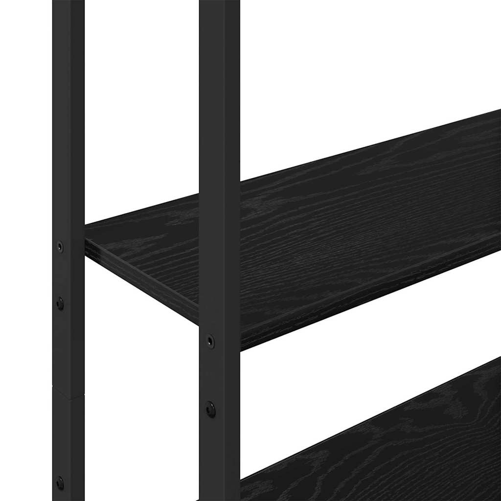 Βιβλιοθήκη Μαύρη Οξυά 60 x 24 x 161 εκ Επεξεργασμένο ξύλο - Pakobazaar